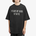 Tricou FEAR OF GOD, Logo Insert, Long Oversized, Black