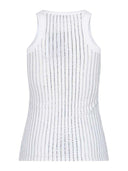 Top THE ATTICO, White Crystal Insert, White