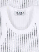 Top THE ATTICO, White Crystal Insert, White