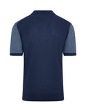 TRICOU CORNELIANI, Polo Design, Micro Stripe, Silk, Navy Blue