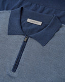 TRICOU CORNELIANI, Polo Design, Micro Stripe, Silk, Navy Blue