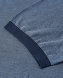 TRICOU CORNELIANI, Polo Design, Micro Stripe, Silk, Navy Blue