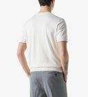 Tricou CORNELIANI, White silk and cotton knitwear