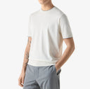Tricou CORNELIANI, White silk and cotton knitwear