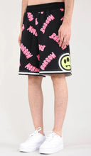PANTALONI SCURTI BARROW, Black pink  Bumbac