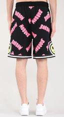 PANTALONI SCURTI BARROW, Black pink  Bumbac