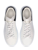 SNEAKERS ALEXANDER MCQUEEN   - 553680WHGP561, Piele Alb/Negru, Logo in spate