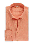 Camasa Stenstroms, Fitted Body, Linen, Orange