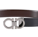 Curea SALVATORE FERRAGAMO, Ajustabila, Maro, Negru