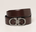 Curea SALVATORE FERRAGAMO, Ajustabila, Maro, Negru