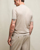Tricou LBM, Maglia manica corta in lino e cotone beige