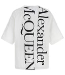 Tricou ALEXANDER MCQUEEN, Print Brand, Alb