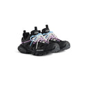 SNEAKERS BALENCIAGA, Track Trail, Blue and Purple Details, Black
