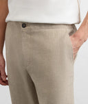Pantaloni PAL ZILERI, light brown viscose drawstring trousers