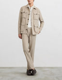 Pantaloni PAL ZILERI, light brown viscose drawstring trousers