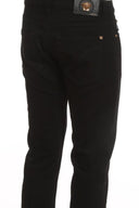 Jeans Versace, Black Denim, Logo Medusa