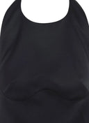 Rochie ELISABETTA FRANCHI, halterneck sleeveless dress, Negru