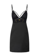 Rochie ELISABETTA FRANCHI, duchess satin with elastic straps mmini dress