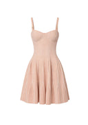 Rochie ELISABETTA FRANCHI, Dress in two-colour knit fabric, Cream and White