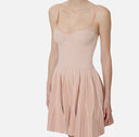 Rochie ELISABETTA FRANCHI, Dress in two-colour knit fabric, Cream and White