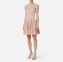 Rochie ELISABETTA FRANCHI, Dress in two-colour knit fabric, Cream and White
