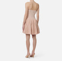 Rochie ELISABETTA FRANCHI, Dress in two-colour knit fabric, Cream and White