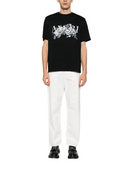 TRICOU AMIRI, Grey Flowers Print, Black