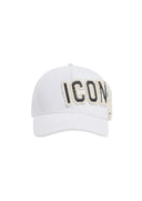 Sapca DSQUARED2, ICONique Baseball Cap Patch, Women, Alb