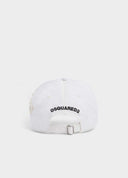 Sapca DSQUARED2, ICONique Baseball Cap Patch, Alb