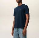 Tricou AMI PARIS, Blue Cotton Red Ami De Coeur Tshirt