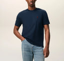 Tricou AMI PARIS, Blue Cotton Red Ami De Coeur Tshirt
