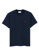 Tricou AMI PARIS, Blue Cotton Red Ami De Coeur Tshirt