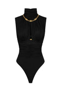 Top ELISABETTA FRANCHI, Sleeveless High Neck Bodysuit