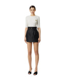 Bluza ELISABETTA FRANCHI, Micro-braided knit top, Alb