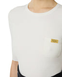 Bluza ELISABETTA FRANCHI, Micro-braided knit top, Alb