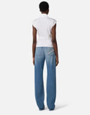 Camasa ELISABETTA FRANCHI, Cotton poplin shirt with elastic straps