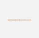 CUREA ELISABETTA FRANCHI, Leather belt with double buckle, Alb