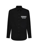Camasa Dsquared2, Logo Frontal Ceresio, Black