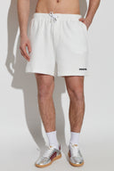 Short DSQUARED2, Terry cotton shorts, Alb