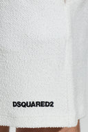 Short DSQUARED2, Terry cotton shorts, Alb