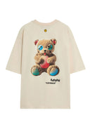 TRICOU BARROW,  Teddy Bear Multicolor Print, Cream