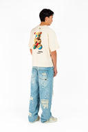TRICOU BARROW,  Teddy Bear Multicolor Print, Cream