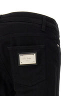 Jeans DOLCE & GABBANA, Audrey Logo Metalic, Negru
