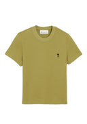 Tricou AMI PARIS, Green Cotton Ami De Coeur Cropped T-shirt