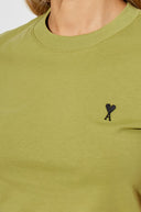 Tricou AMI PARIS, Green Cotton Ami De Coeur Cropped T-shirt