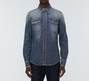 Camasa DOLCE &  GABBANA, Black Logo, Denim