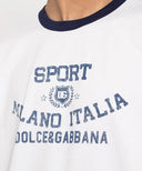 Tricou DOLCE & GABBANA, Milano - Italia Print, Alb