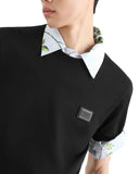 Tricou DOLCE & GABBANA, logo new plate cotton t-shirt, Negru
