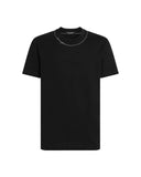 Tricou DOLCE & GABBANA, cotton t-shirt with DG embroidery, Negru
