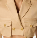 Jacheta ELISABETTA FRANCHI, Cotton gabardine jacket with cargo pockets